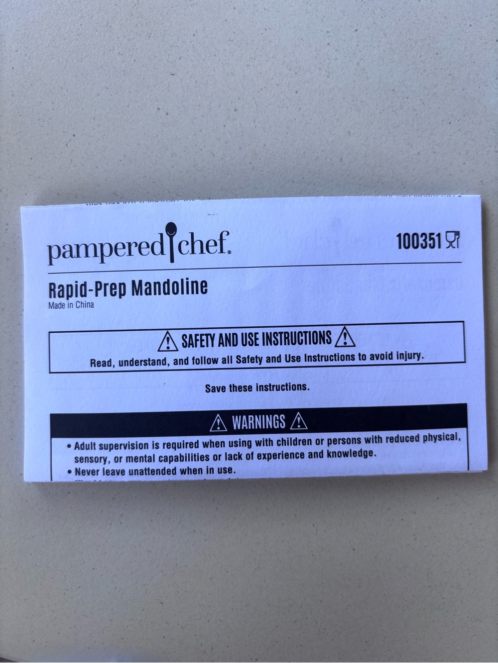 Pampered Chef Rapid-Prep Mandoline (item# 100351) - Picture 5 of 6